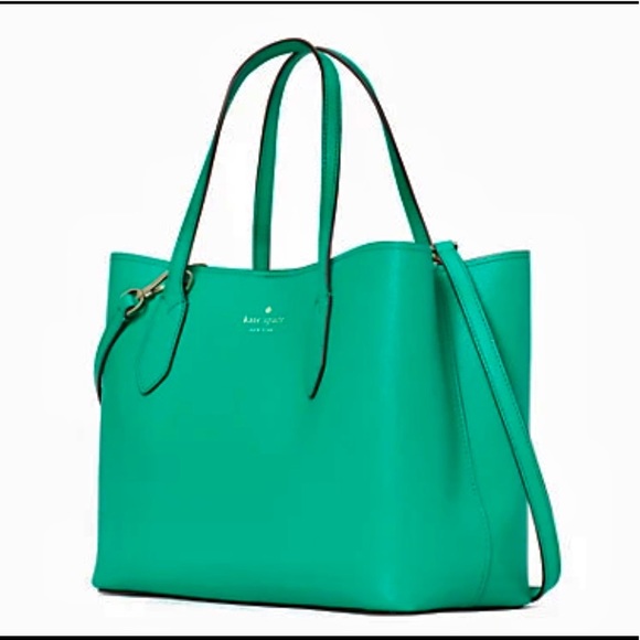 ❌SOLD❌ NWTs Kate Spade Leather Harper Satchel Fall Crossbody Bag Purse Snow Pea - Picture 3 of 15